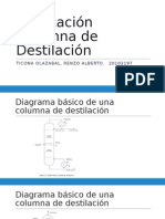 Explicación Columna de Destilación