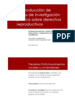 La Producción de Datos de Investigación Jurídica Sobre Derechos Reproductivos. - Ana Paula Sciammarella