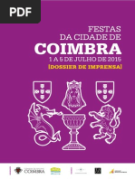 Festas Da Cidade de Coimbra 2015| Dossier de Imprensa