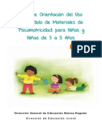 Guía de Orientación Del Uso Del Módulo de Materiales de Psicomotricidad para Niños y Niñas de 3 A 5 Años - Ciclo II