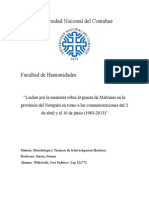 Conmemoracion del 2 de abril y 10 de junio en la provincia de Nequen 1983-2013