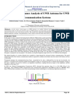 Study and Performance Analysis of UWB Antenna For UWB Ccommunication Systems
