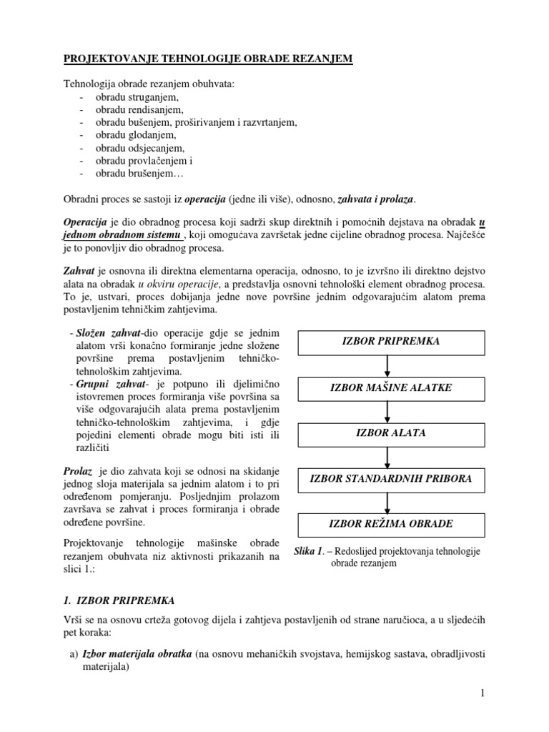 Program Obrada Rezanjem PDF | PDF