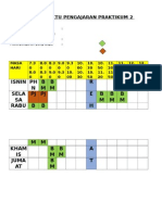 Jadual Waktu Pengajaran Praktikum 2