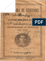 Programa de Gobierno Del Comandante Luis M. Sánchez Cerro (1)