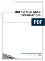 Standard Kursus Asas (Foundation)
