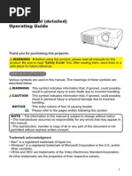 Projector Manual 5524