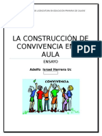 LA CONSTRUCCIÓN DE LA CONVIVENCIA EN EL AULA - ENSAYO
