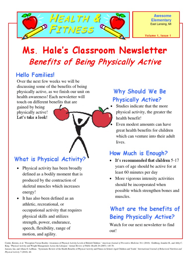 Kathryn Hale - Physically Active Newsletter | PDF | Physical Exercise ...