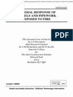 Thermal Response of Vessels and Pipework Exposed To Fire