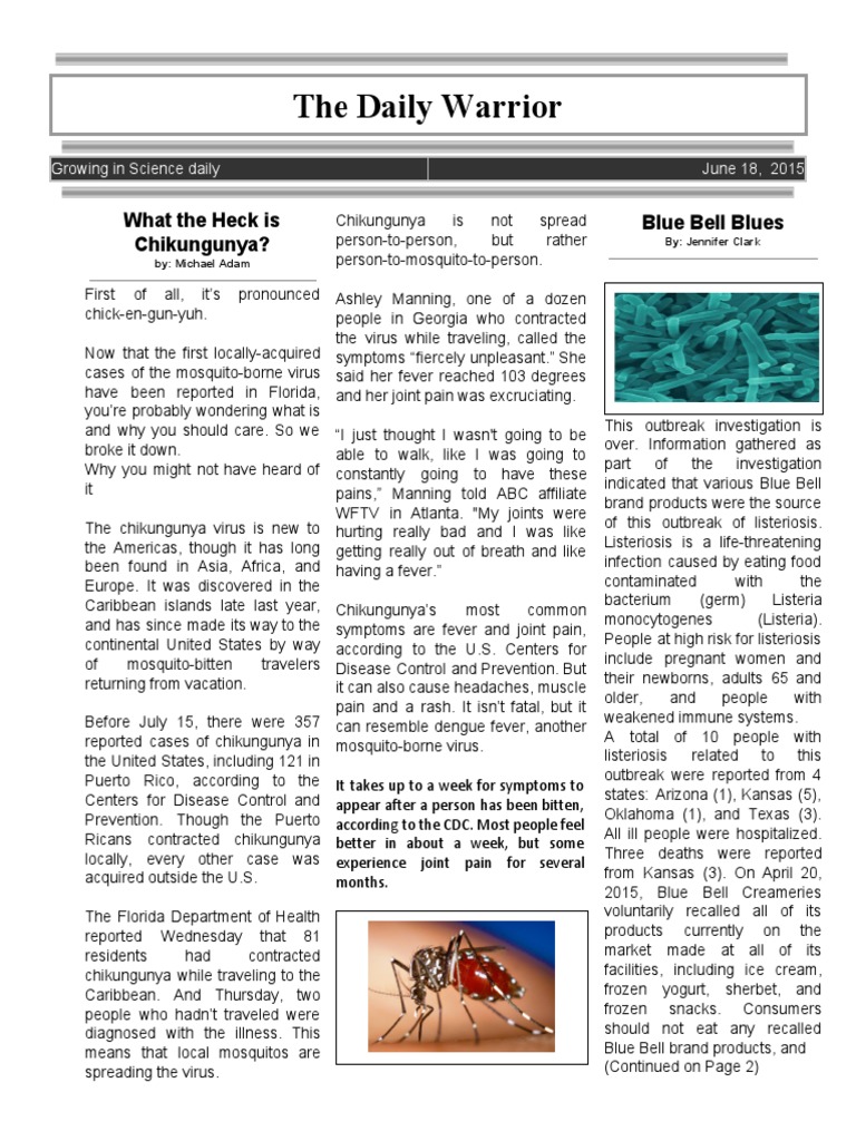 Sciencenewspaper | PDF | Public Health | Epidemiology