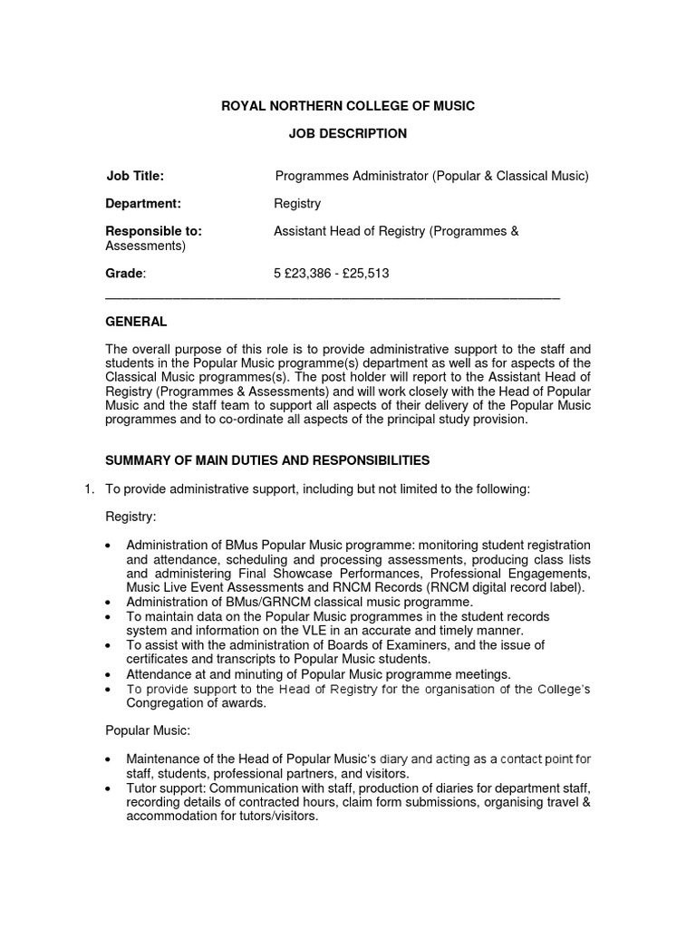 PA Job Description June 2015 PDF Occupational Safety And Health Health Care