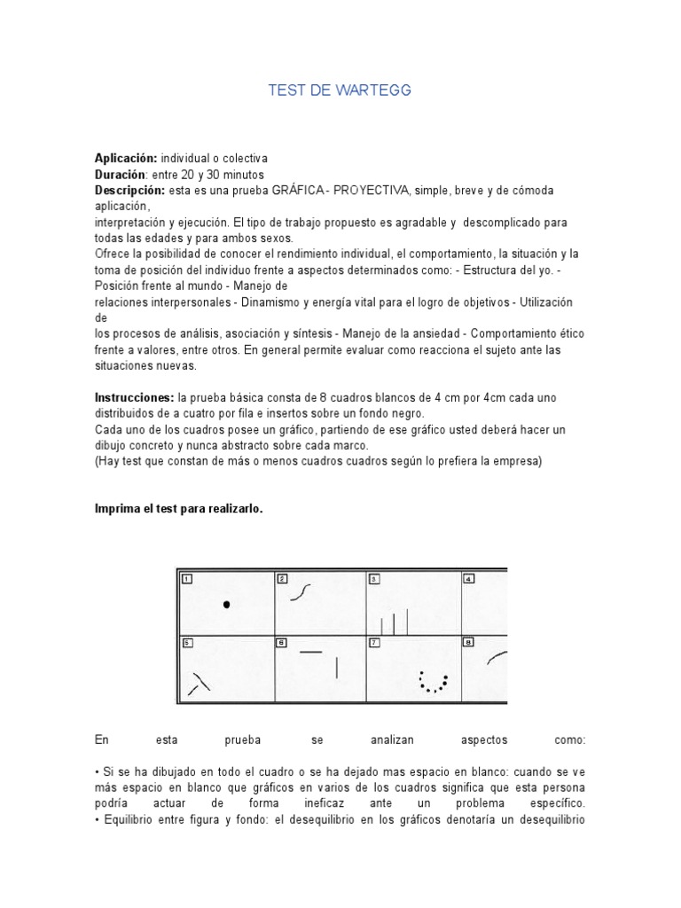 Test de Wartegg | PDF