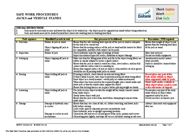 Jacks and Vehicle Stands.PDF Equipment Industries