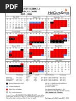 2015-2016 School District Calendar