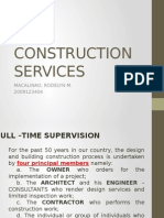 Construction Services and Construction Management