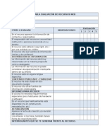 Tabla Evaluación de Recursos Web