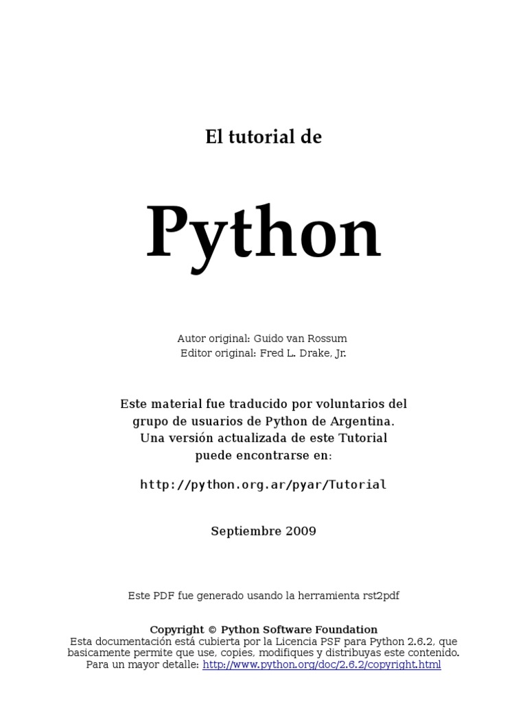 Tutorial Python | PDF