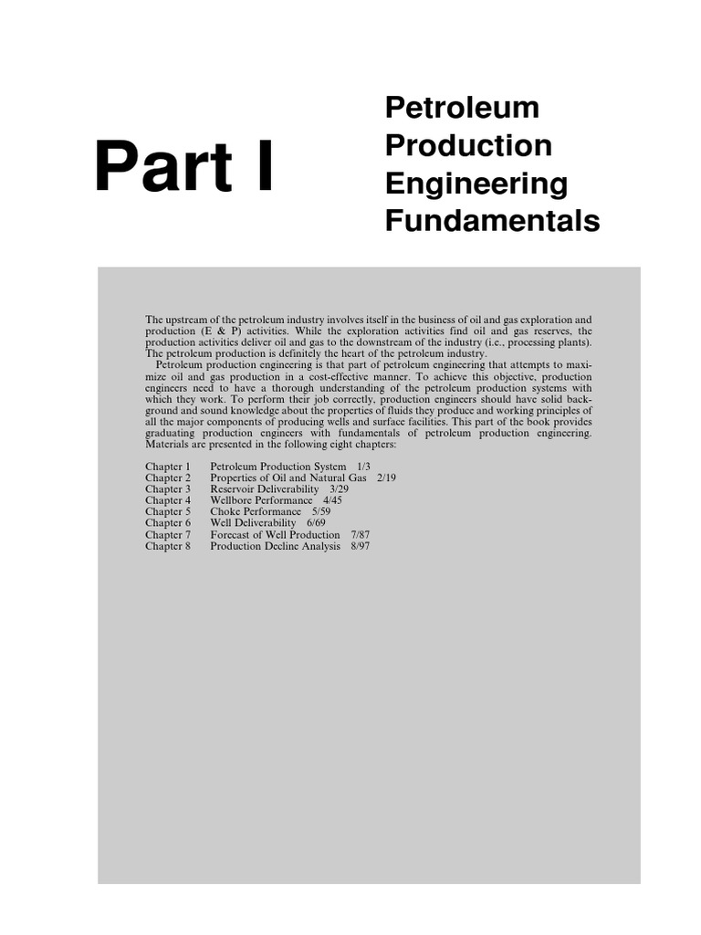 Petroleum Production Engineering Fundamentals PDF