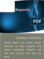 Formal Reports