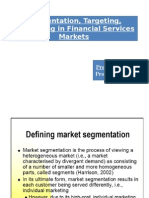 Segmentation, Targeting, Positioning in Financial Services Markets