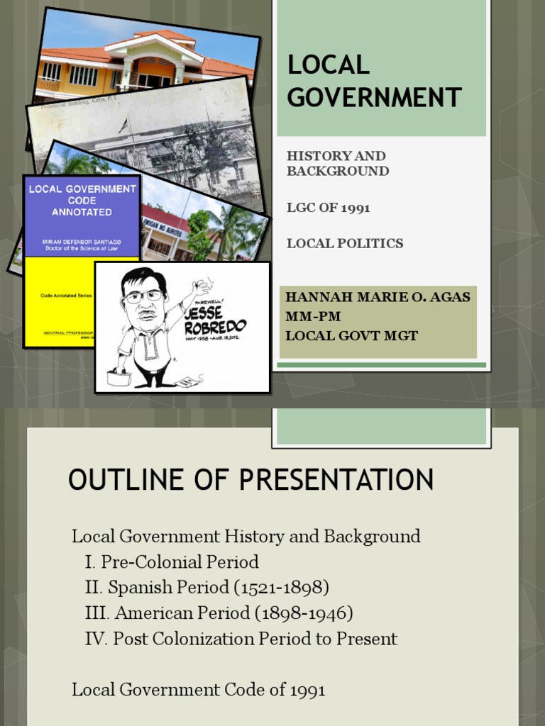 History of Local Government Units in the Philippines Social