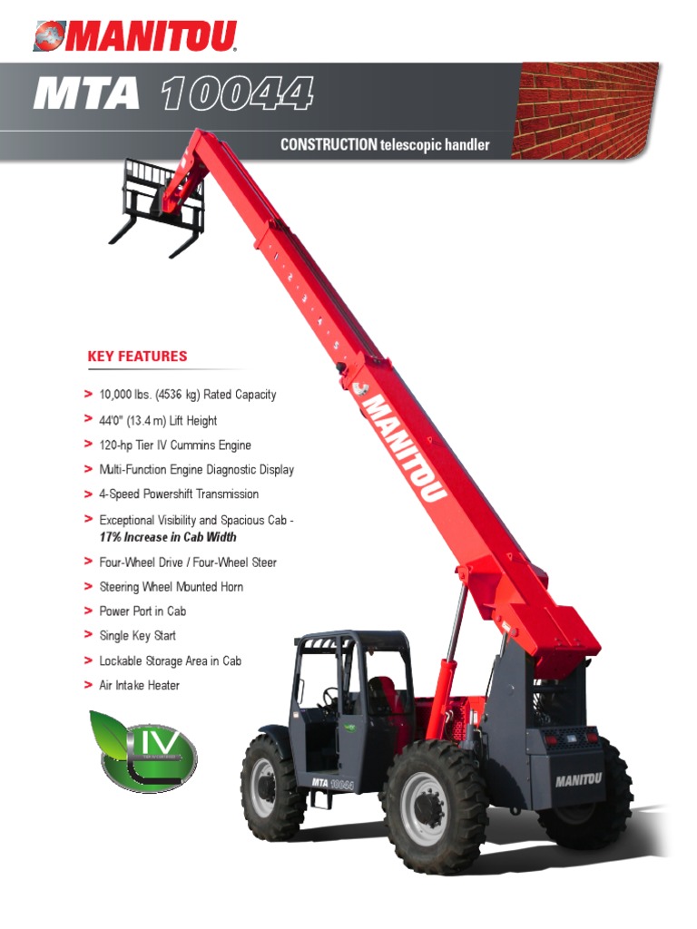 Manitou Telescopic Handler Specs | PDF
