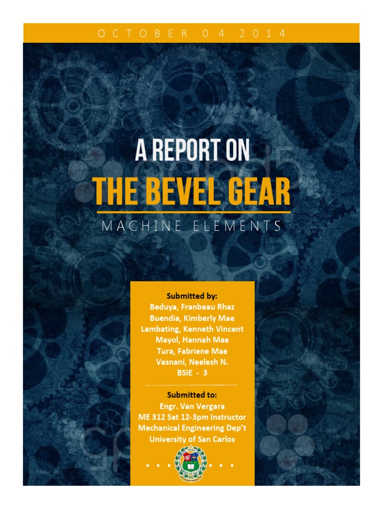 Bevel Gears Report PDF Gear Kinematics