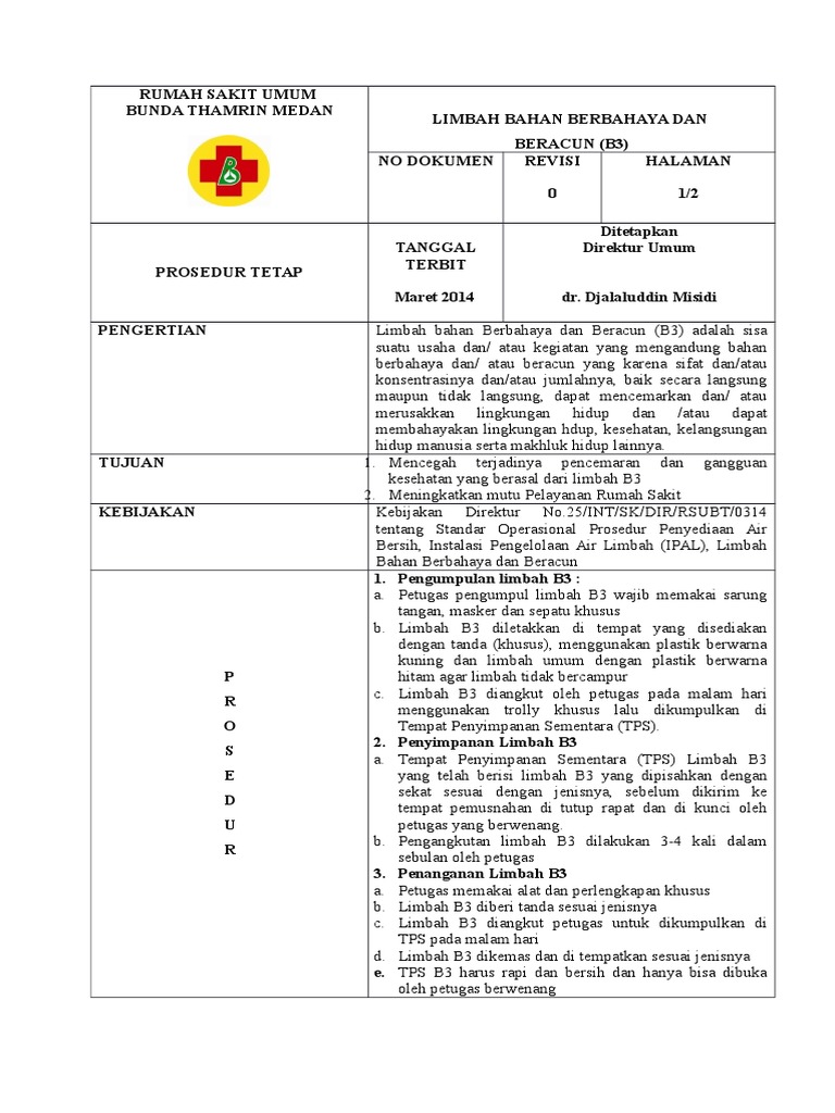 sop Limbah  b3 docx
