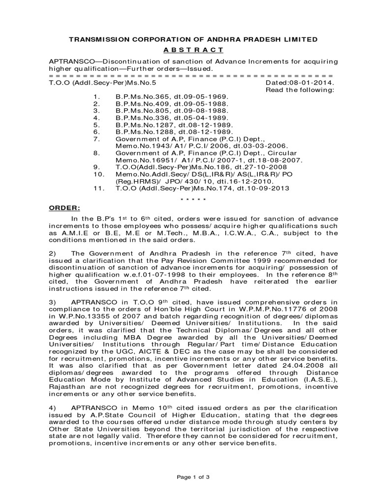 2014transco Ms 5 | PDF | Academia | Academic Degree