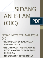 Pertubuhan Persidangan Islam (Oic)
