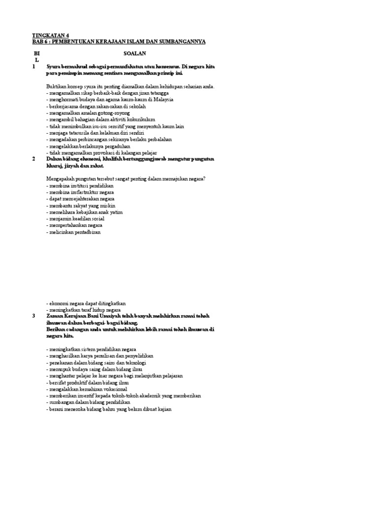 Sejarah Kbat Ting 4 Bab 6