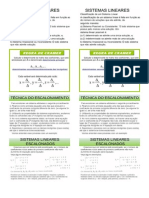 Sistema Lineares - Teoria