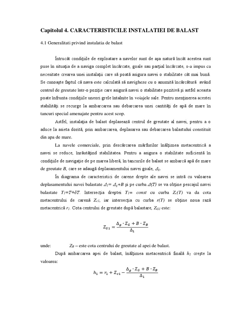 c4. Instalatia de Balast | PDF
