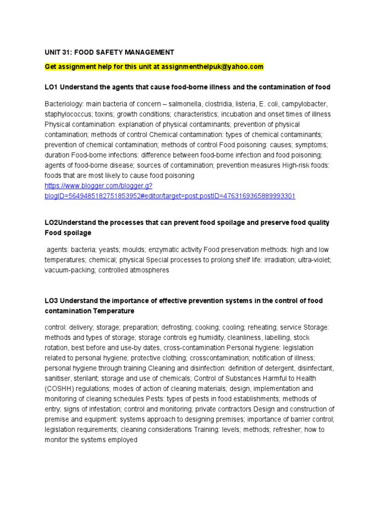Food Safety Management Overview | PDF | Foodborne Illness | Hygiene