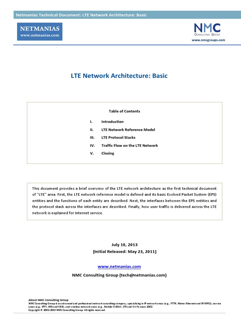 Netmanias.2013.08.14-LTE Network Architecture - Basic (En) PDF | PDF