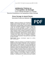 Contribuições Teóricas ao Estudo Psicopolítico da Ideologia