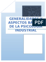 Psicología Industrial - Generalidades y Aspectos Básicos