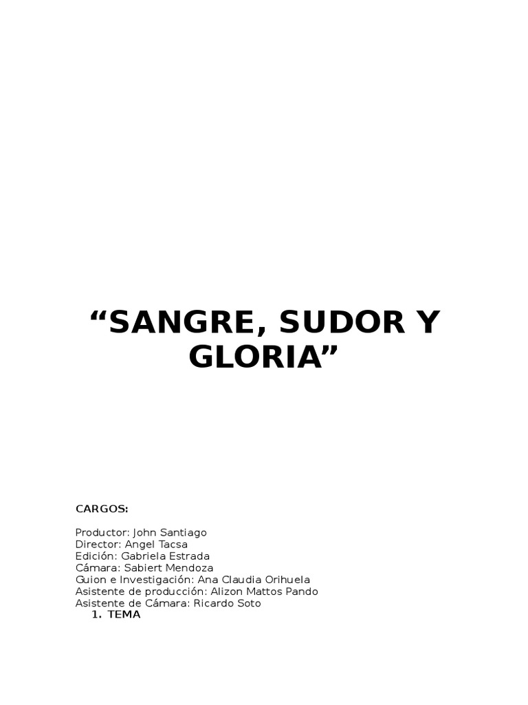 Sangre, Sudor y Gloria PDF La música rock Documental
