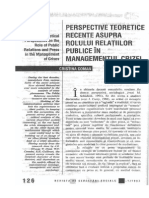 Perspective Teoretice Asupra Rolului Relațiilor Publice În Managementul Crizei PDF