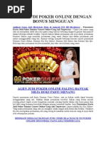 Download Situs Judi Poker Online Dengan Bonus Mingguan by Garin Kosasih SN269783859 doc pdf
