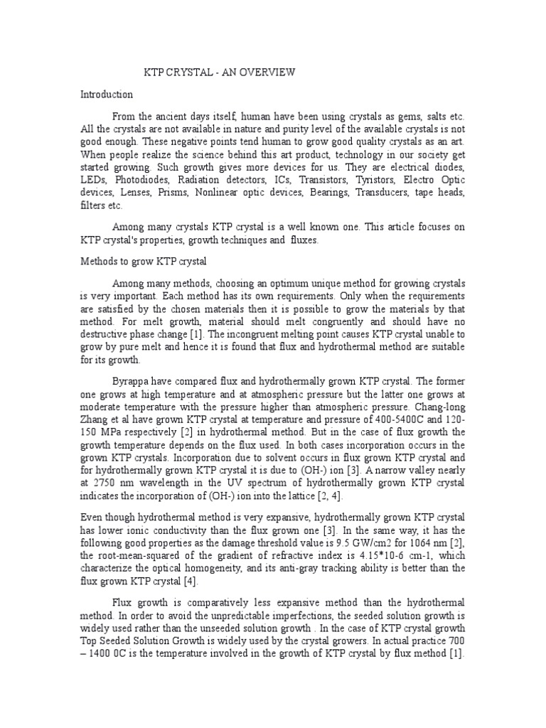 KTP Crystal PDF Refractive Index Crystal