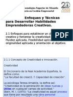 2.0 Enfoques y Técnicas, Habilidades Emprendedoras y Creativas, Junio, 06,2015