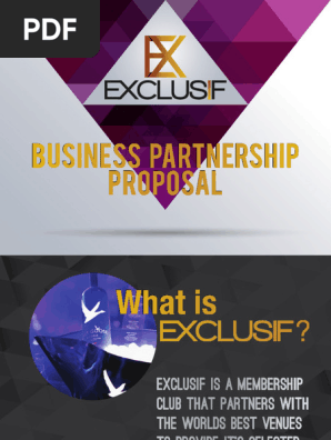 EXCLUSIF Partnership Proposal