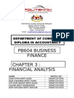 Pb604 Business Finance Financial Analysis: Department of Commerce Diploma in Accountancy