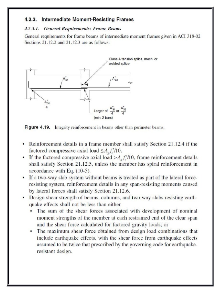 Intermediate Moment Resisting Frame | PDF