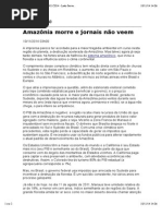 Amazônia morre e jornais não veem - 10:11:2014 - Leão Serva - Colunistas - Folha de S.Paulo