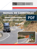Manual de Carreteras - ETG para Construcci+ N - EG-2013 - MTC (Caratula - Presentaci+ N - Secci+ N 507 Tuber+¡a Corrugada Met+ílica - Secci+ N 807 Guardav PDF