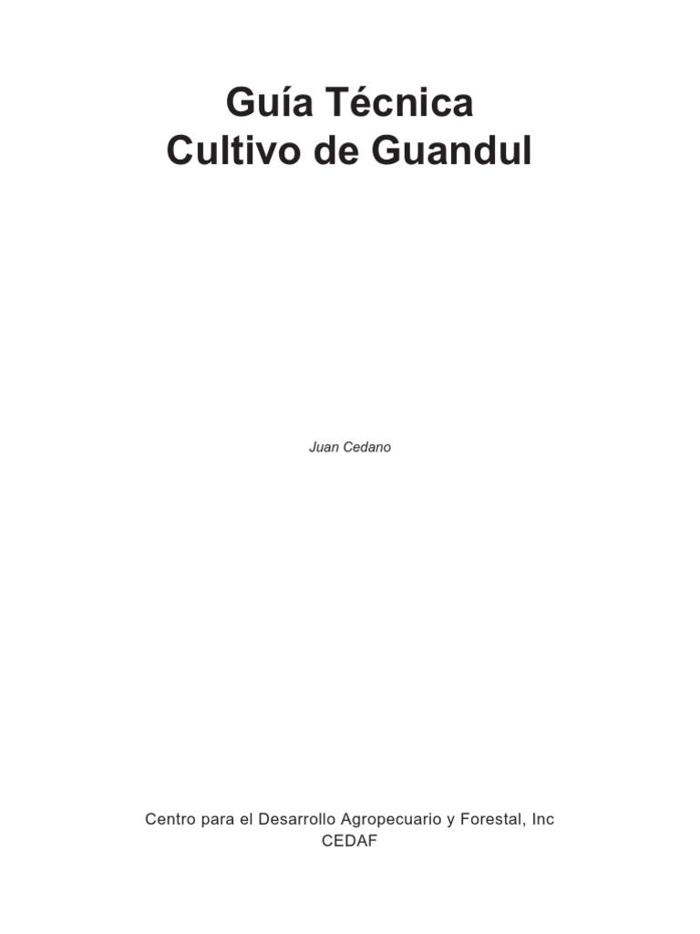 GUANDUL | PDF | Siembra | Agricultura