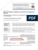 Dano Renal Agudo Por Sulfadiacina en Pacientes Con Toxoplasmosis Oftalmica